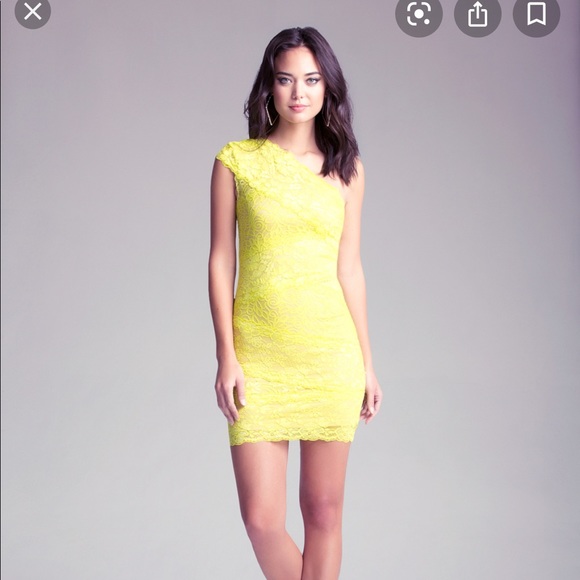 bebe | Dresses | Bebe Yellow Lace One 